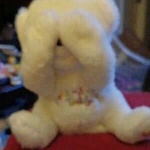 Adorable White Plush Peek-a-boo Bear MUST SEE VIDEO